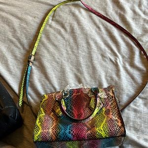 Aldo multicolored snakeskin purse